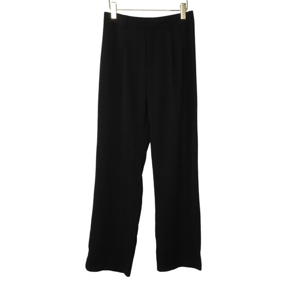 Shein Essnce Black High Rise Wide Leg Trousers Dress Pants Medium High Waist - Picture 3 of 7